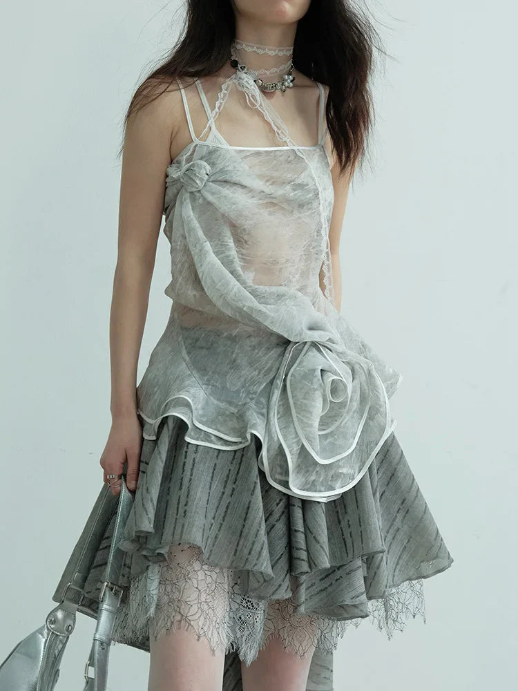 Marigold Shadows Skirts *** Charlie Layered Ruffle Skirt