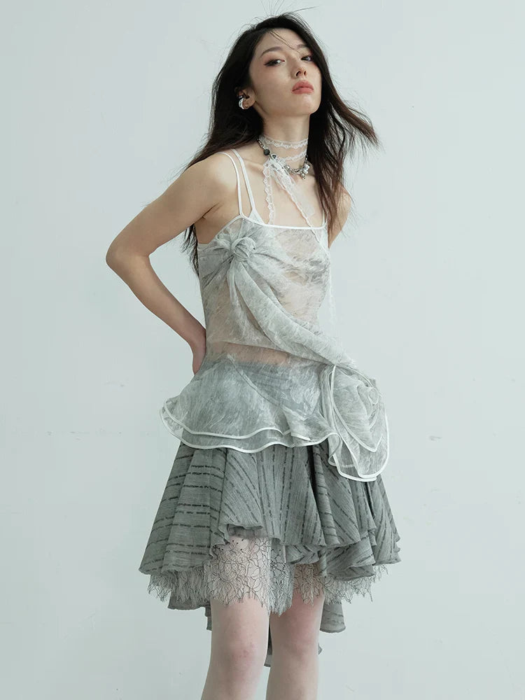 Marigold Shadows Skirts *** Charlie Layered Ruffle Skirt