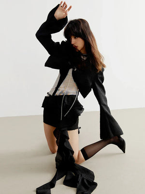 Manello Ruffle Mini Skirt