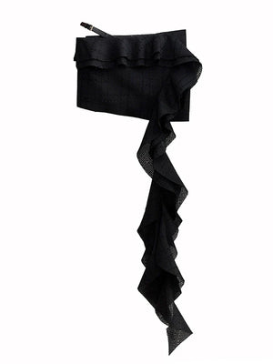 view of Manello Ruffle Mini Skirt
