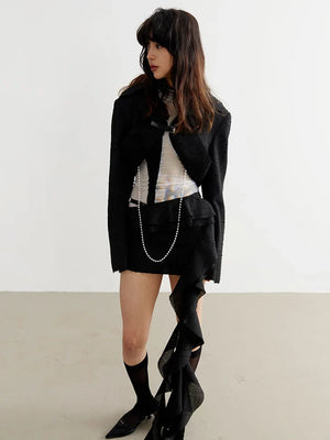 Manello Ruffle Mini Skirt