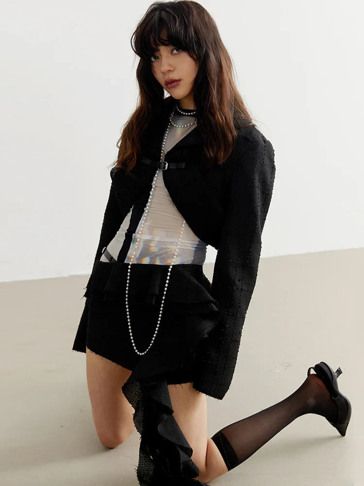 Manello Ruffle Mini Skirt