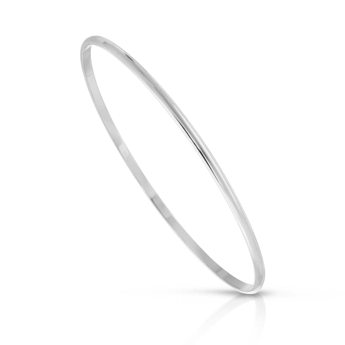 A sleek, gold-colored bangle bracelet with a dome shape, displayed against a white background.