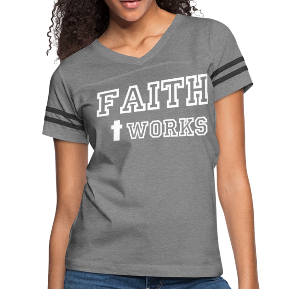 Womens Graphic Vintage Tee - Faith + Works Sport T-shirt