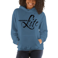 Womens Hoodie - Pullover Sweatshirt - Black Graphic/phenomenal Life