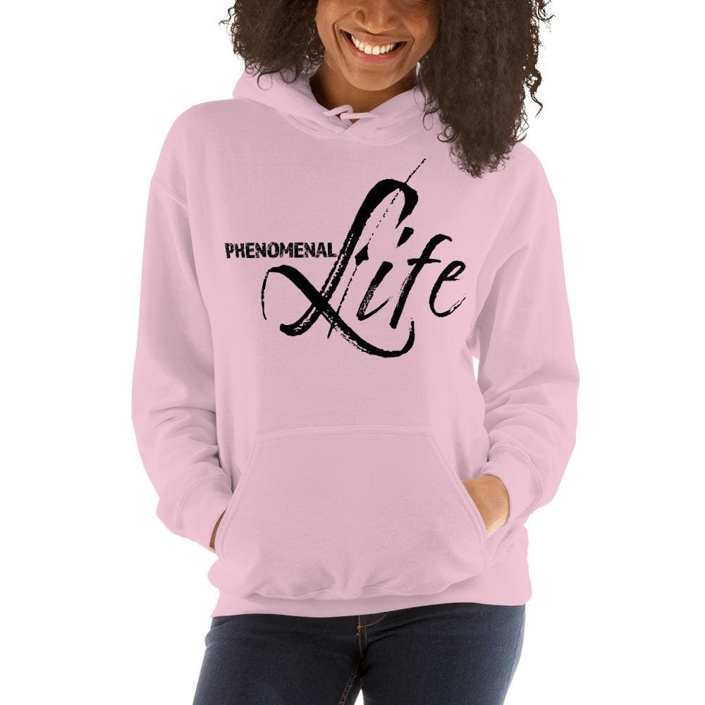 Womens Hoodie - Pullover Sweatshirt - Black Graphic/phenomenal Life