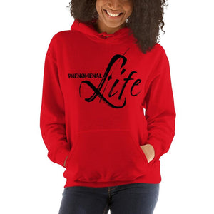 Womens Hoodie - Pullover Sweatshirt - Black Graphic/phenomenal Life