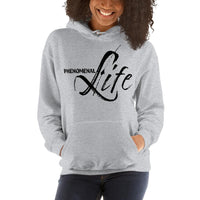 Womens Hoodie - Pullover Sweatshirt - Black Graphic/phenomenal Life