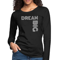 Womens Long Sleeve Graphic Tee - Dream Big Print - Womens/T-Shirts/Long Sleeves