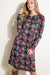 FLORAL PLAID PRINT SIDE POCKET HOODIE MINI DRESS