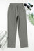 Drawstring Straight Pants with Pockets-gray