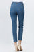 STRIPED SKINNY ANKLE LENGTH DENIM W/ BELT