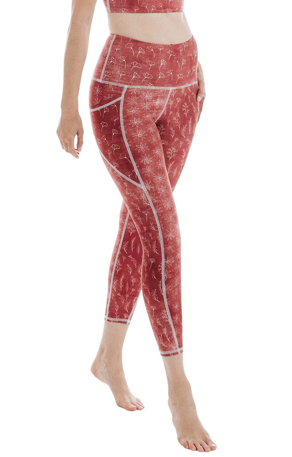 7/8 Boundless Legging with Pockets in Terracotta Time by Yoga Democracy