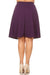 Solid high waisted A-line knee length skirt