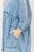 Close up view of the left pocket on Full Size Oversized Denim Babydoll Dress