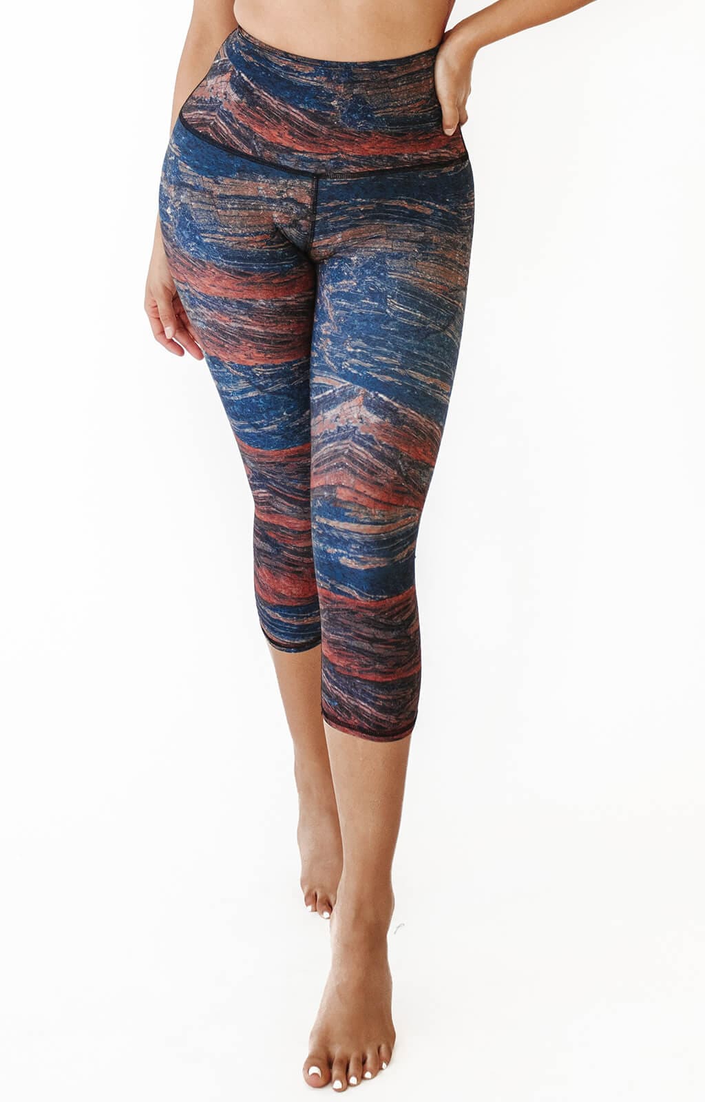 Pedra Printed Yoga Crops by Yoga Democracy - East Hills Casuals