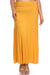 Plus size Solid high waisted a-line maxi skirt