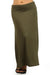 Plus size Solid high waisted a-line maxi skirt
