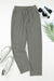 Drawstring Straight Pants with Pockets-gray
