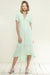 V-Neck Mermaid Button Down Maxi Dress