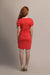 Back of Butterfly Tulip Dress-red