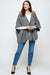 Zoom out full body view of Hoodie Sweater Cardigan Poncho Fur Trim Top