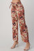 Right side view of LIGHT WEIGHT CORDUROY FLORAL WIDE LEG PANTS