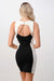 Color Blocked Open Back Bodycon Dress