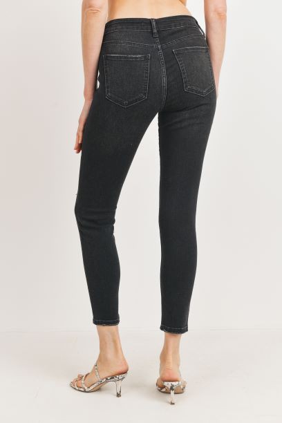 HIGH RISE ANKLE SKINNY JEANS