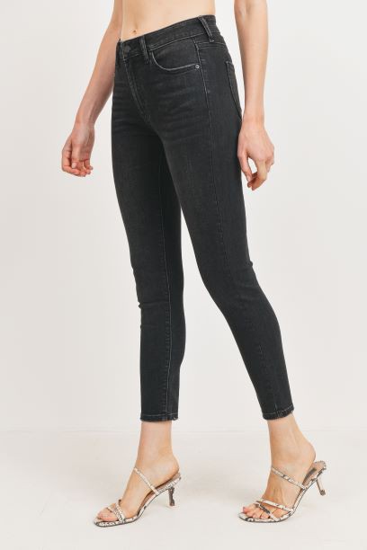 HIGH RISE ANKLE SKINNY JEANS