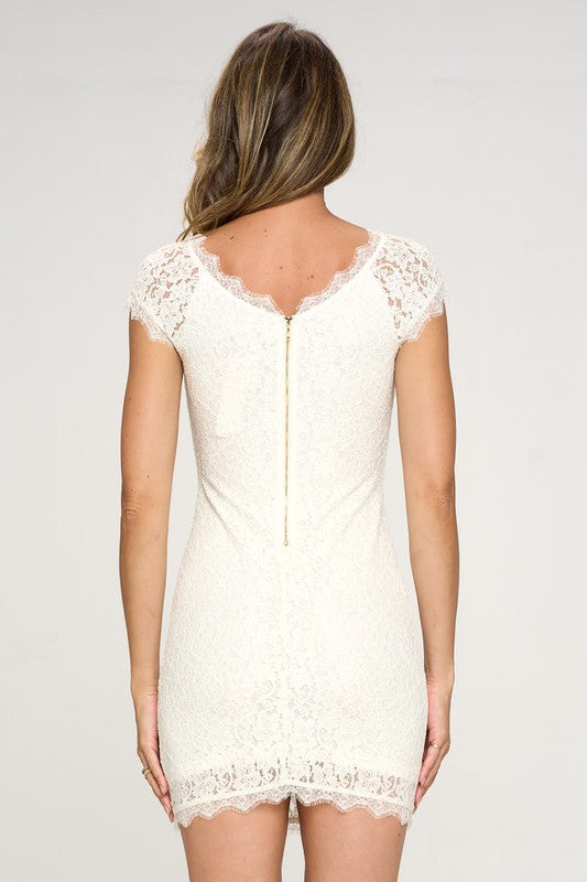 Women&#39;s lace mini dress