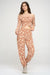 Jogger and Off shoulder top loung wear set leopard