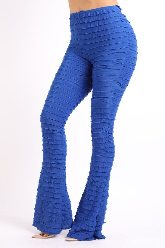 Women&#39;s Ruffle textured leggings