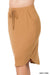 PLUS SELF TIE TULIP HEM SKIRT WITH SIDE POCKETS