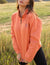 You Are Loved Half Zip Sweatshirt   Coral