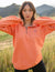 You Are Loved Half Zip Sweatshirt   Coral