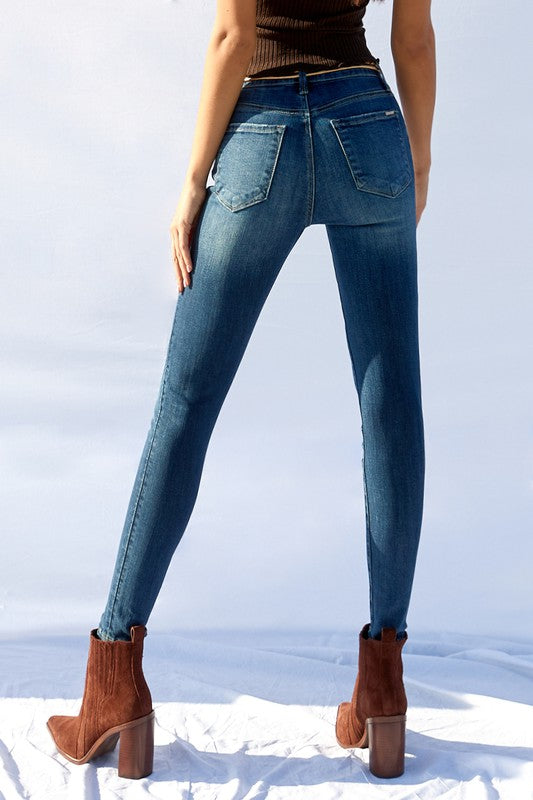 MID-RISE ANKLE SKINNY JEANS