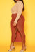 Plus Size Drawstring Hem Shimmer Maxi Skirt