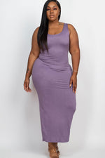 Plus Size Sleeveless Basic Maxi Dress