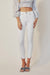 HIGH RISE ANKLE SKINNY WHITE JEANS-KC8604WT