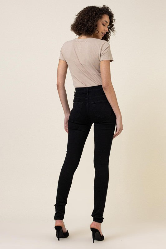 The back of Classic High Waisted Black Skinny