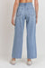CINCHED WAIST WIDE LEG JEANS WITH KNEE SLITS