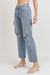 LOW RISE DISTRESSED STRAIGHT JEANS