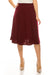 Plus size, paneled, A-line midi skirt