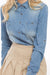 Plus Size Chambray Button Down Shirt
