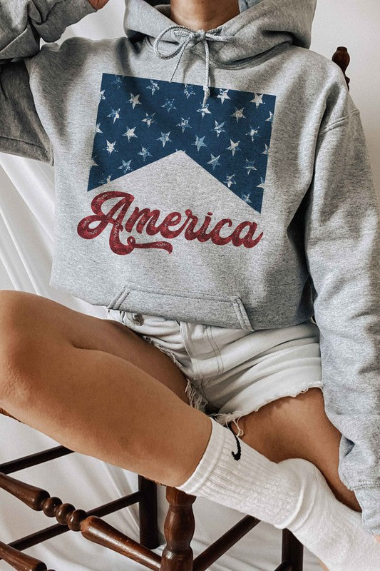 AMERICA STARS HOODIE PLUS SIZE