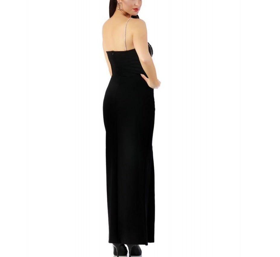 InstantFigure Long Dress W/ Rhinestone Strap 168250 by InstantFigure INC