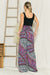 View of the back of Smocked Wide Leg Pants- multi combo