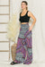 Side view of Smocked Wide Leg Pants- multi combo