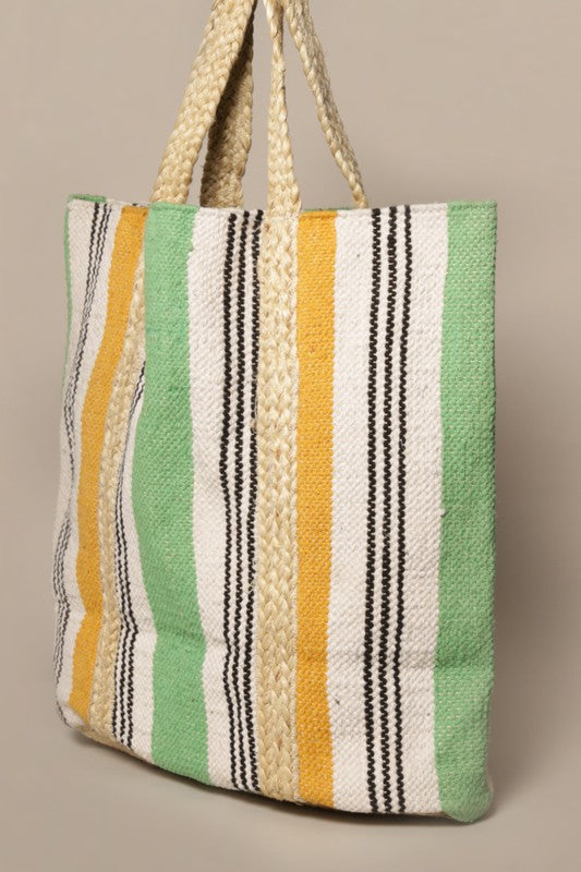 Striped Medium Bag for Women